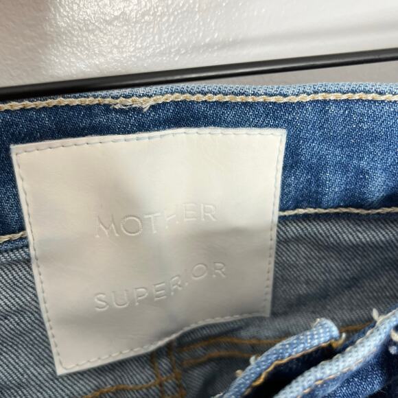 Mother Superior The Tripper Ankle Fray Jeans 27 Blue Its A Small World Wash - Picture 6 of 14